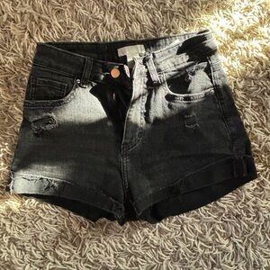 H&M Size 2 Black Jean Shorts